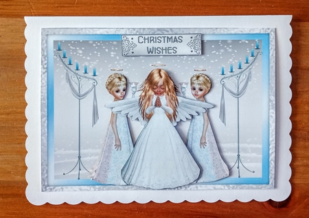 Goodwill To All Men - A5 card front with decoupage by Jackie Odonnell