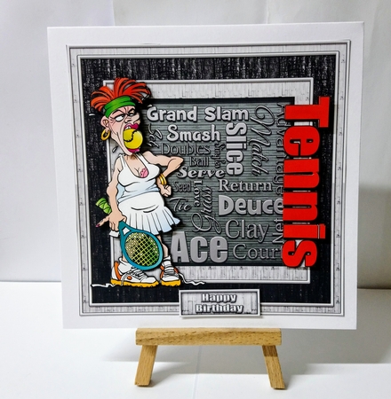 Tennis 8x8 Decoupage Mini Kit by Jackie Odonnell