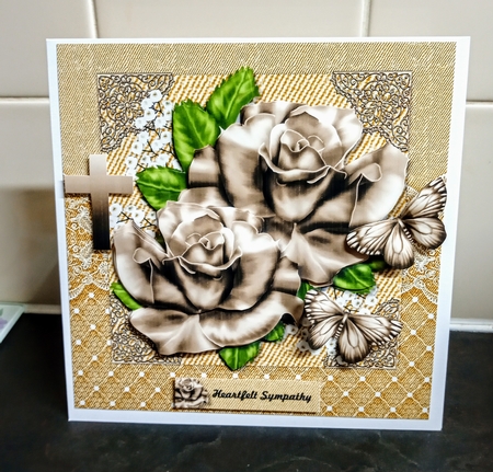 Sympathy card Sepia Roses by Jackie Odonnell