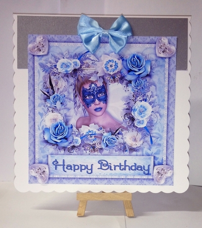 Blue rose Birthday  by Jackie Odonnell