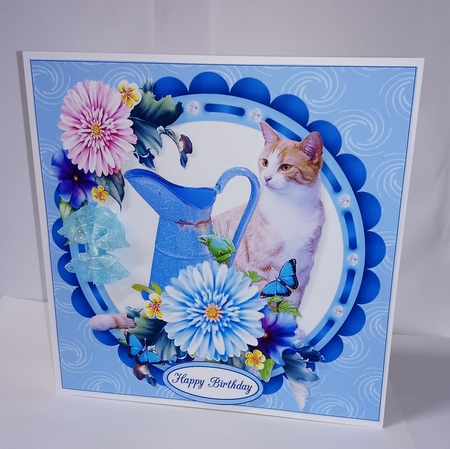 8x8 cat with water jug mini kit by Jackie Odonnell