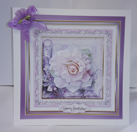 Pink vintage rose 7x7 by Jackie Odonnell
