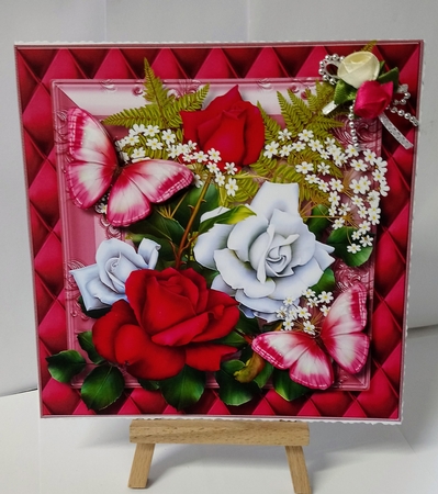 Roses and Butterflies  by Jackie Odonnell