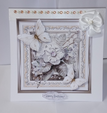 Diamond rose and butterfly by Jackie Odonnell