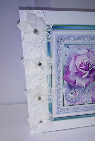Pink rose and pearls by Jackie Odonnell