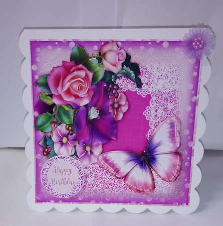 Beautiful Flowers and Butterflies 1360 by Jackie Odonnell