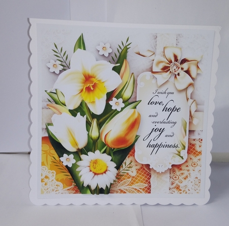 Bouquet of Daffodils with Tulips Card Mini Kit by Jackie Odonnell