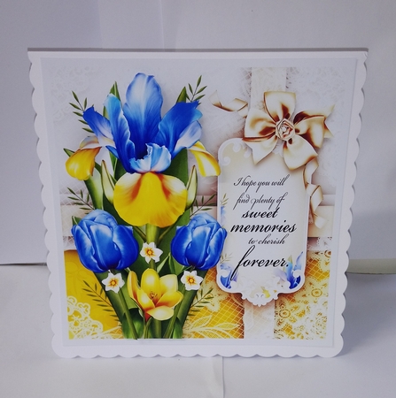 Bouquet of Tulips and Iris Card Mini Kit by Jackie Odonnell