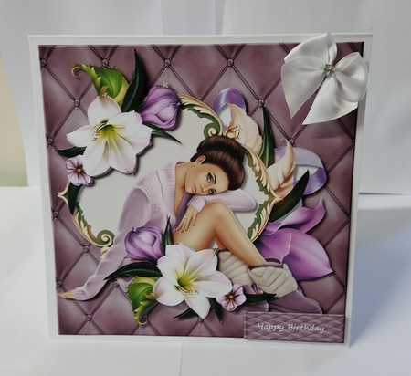 Beautiful girl & Amaryllis by Jackie Odonnell