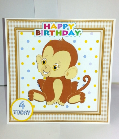 Monkey Wobbler Card by Jackie Odonnell