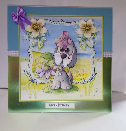 Poppy the dog enjoying Summer by Jackie Odonnell