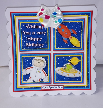 OUTER SPACE 7.5 Quick Layer Card with Ages Mini Kit  by Jackie Odonnell