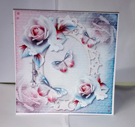 Rose and Butterfly Soft 8 by Jackie Odonnell