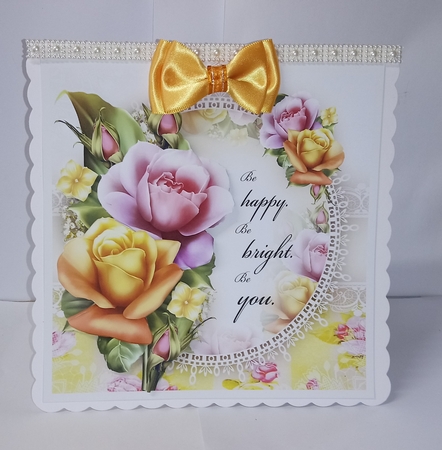 Fresh Bouquet of Roses Card Mini Kit by Jackie Odonnell