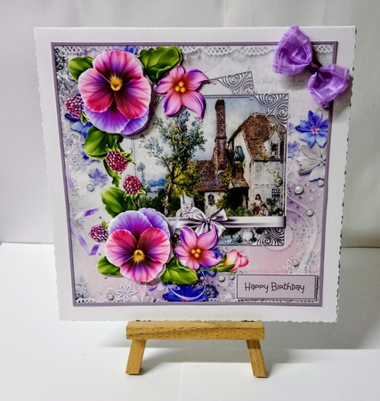 Pansy 7x7  by Jackie Odonnell
