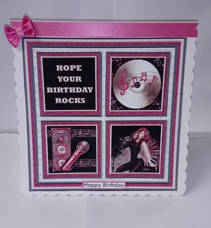 CONCERT NIGHT MUSIC PINK 7.5 Quick Layer Card & Ages Mini Kit by Jackie Odonnell