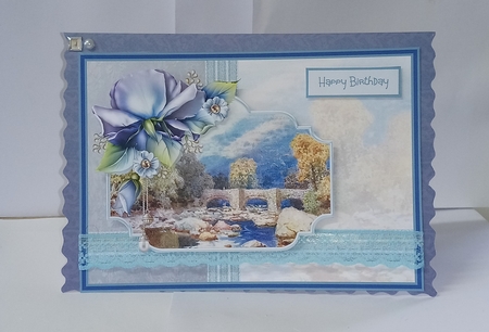 River scene and rose by Jackie Odonnell