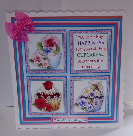 CUPCAKE HAPPINESS SQUARES 7.5 Quick Layer Card & Insert Mini Kit by Jackie Odonnell