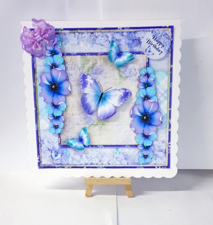 Vintage Shabby Grunge Flower purple 1458 by Jackie Odonnell