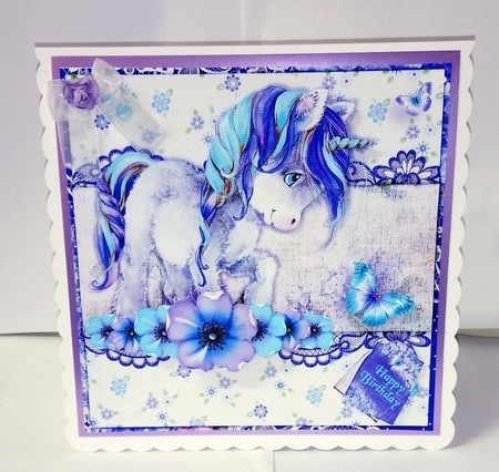 Vintage Shabby Grunge Magic Unicorn 1459 by Jackie Odonnell