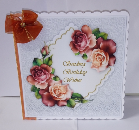 Gorgeous Roses Birthday Wishes Quick card by Jackie Odonnell