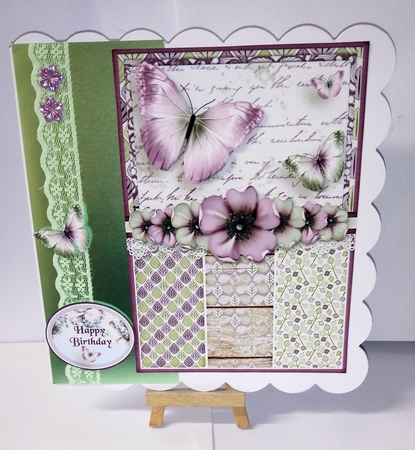 Vintage Shabby Grunge Butterfly Flower Singlesheet 1464 by Jackie Odonnell