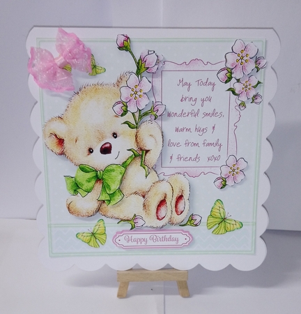 Teddy Bear Bearly Beautiful Card Topper, Inner, Verse & More by Jackie Odonnell