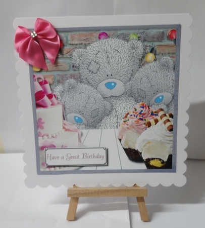 Tatty teddies with birthday cakes by Jackie Odonnell