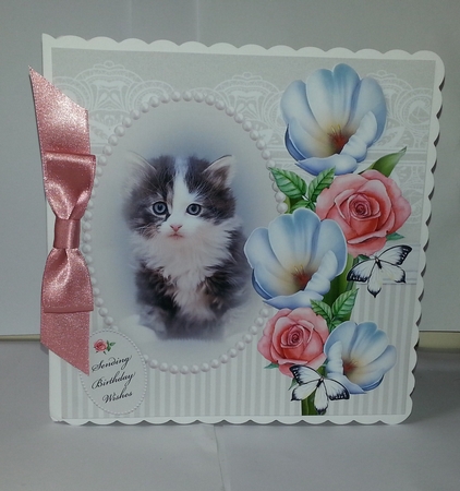 cat and flowers 1 by Jackie Odonnell