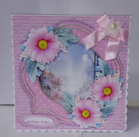 Pink Daisys in the Moonlight  by Jackie Odonnell