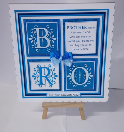 BROTHER DEFINITION SQUARES 7.5 Humorous Birthday Quick Layer Card by Jackie Odonnell
