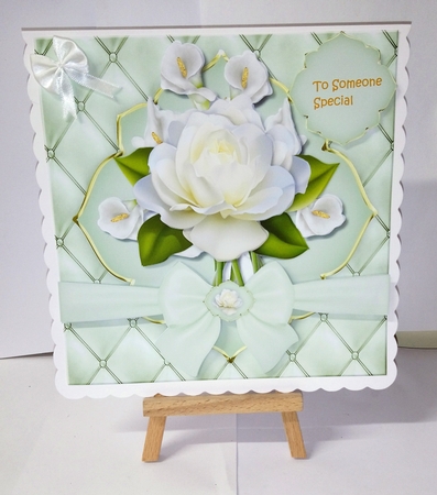 Pastel Mint Roses & Bow Mini Kit by Jackie Odonnell
