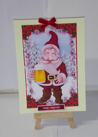 Santa Having a Cool One by Jackie Odonnell