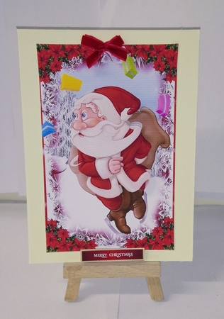Santa Ice Skating by Jackie Odonnell