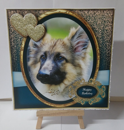 German Shepherd Card Topper by Jackie Odonnell