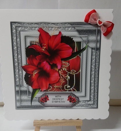 Ruby Flower with Sympathy mini kit by Jackie Odonnell