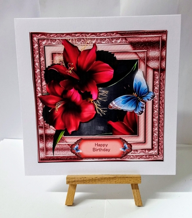 Ruby Flower Butterfly mini kit by Jackie Odonnell