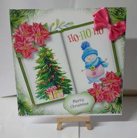 Open Book Christmas - Jolly Snowman 8x8 by Jackie Odonnell