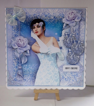 Deco White Christmas Card Kit by Jackie Odonnell