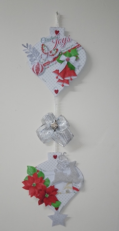 Elegant Christmas Hanging Baubles Trio by Jackie Odonnell