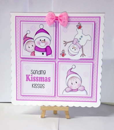 Baby Girl 1st Christmas Squares Mini Kit by Jackie Odonnell