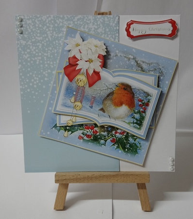 Christmas 3 Falling Snow Background by Jackie Odonnell