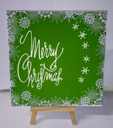 Christmas 3 Snowflake Edged Background by Jackie Odonnell