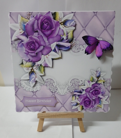 Purple roses & butterflies mini kit by Jackie Odonnell