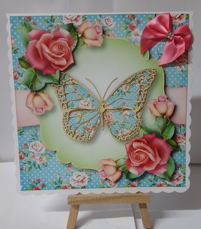 Floral Butterfly - Downton Roses by Jackie Odonnell