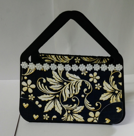 Gold Foil and Black Background by Jackie Odonnell