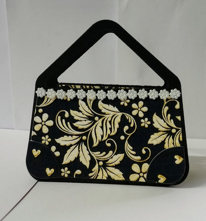 Gold Foil and Black Background by Jackie Odonnell