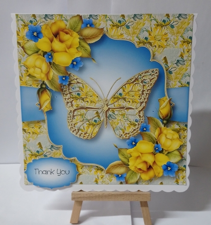 Floral Butterfly - Yellow Roses by Jackie Odonnell