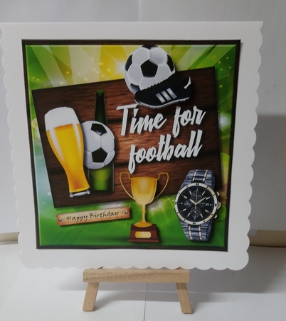 Male Card Time For Football Mini Kit by Jackie Odonnell