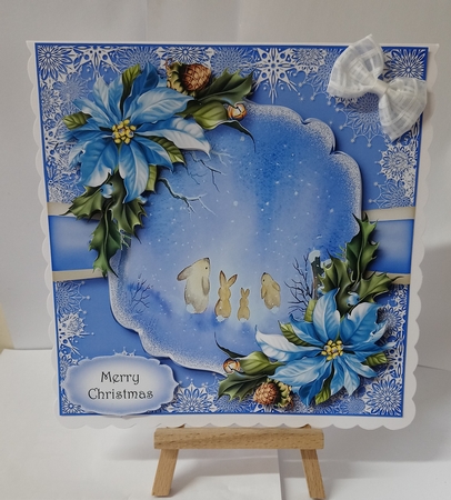 Snowflakes Border - Bunnies In The Snow by Jackie Odonnell